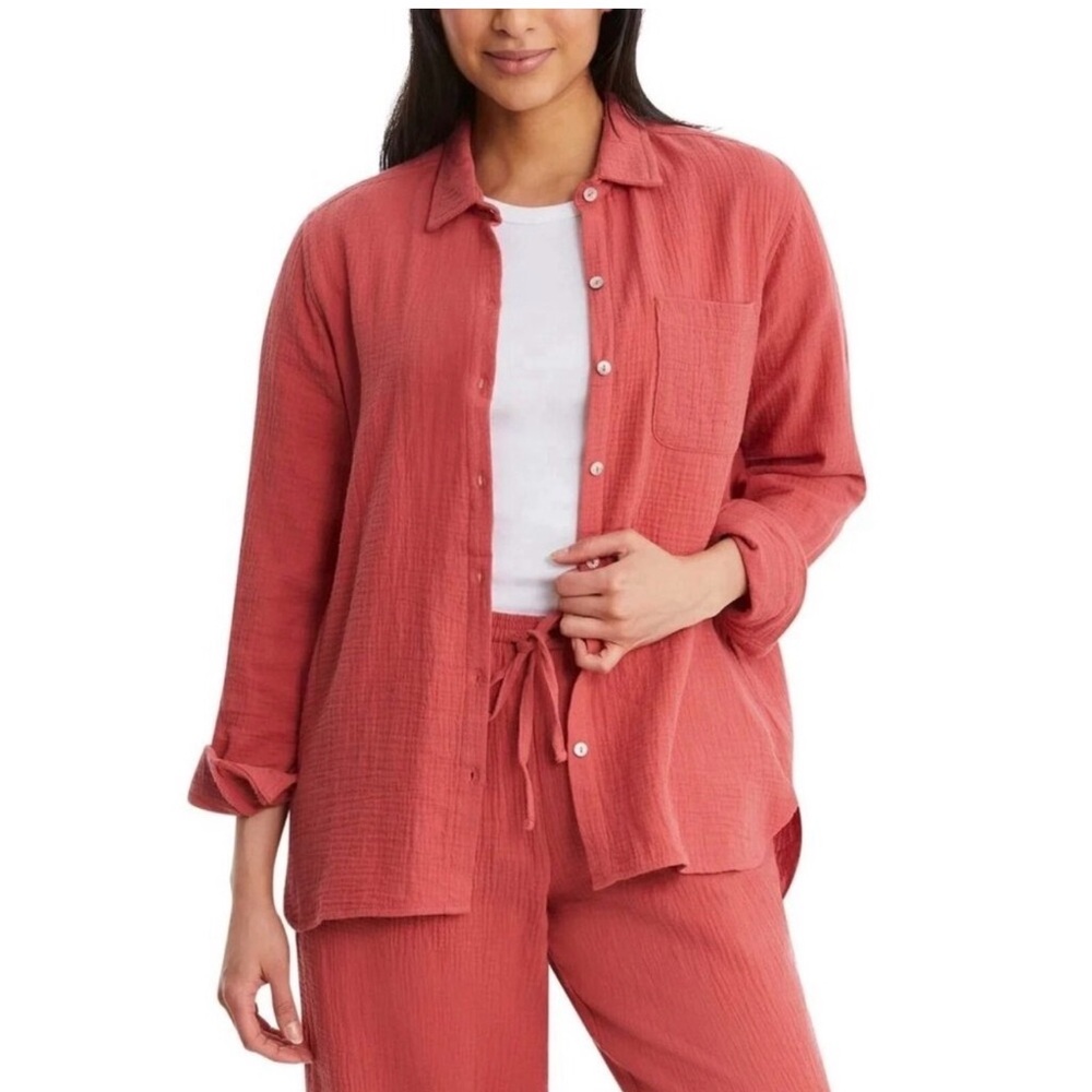 Jessica Simpson Gauze Button-Up Shirt